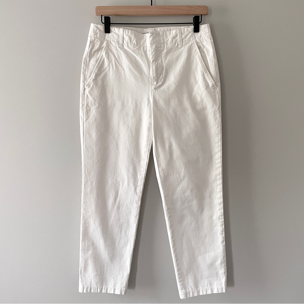 ❤️ Vince White Chino Pocket Ankle Trousers Cropped Pants Size 6